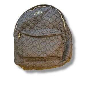 Women’s Flawed Betsey Johnson Black Quilted Heart Backpack Bag